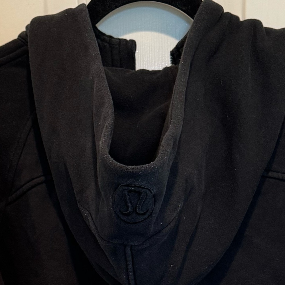 Lululemon Black Zip-Up Oversized Crop Scuba Hooded Jacket Size XL/XXL - Picture 11 of 15